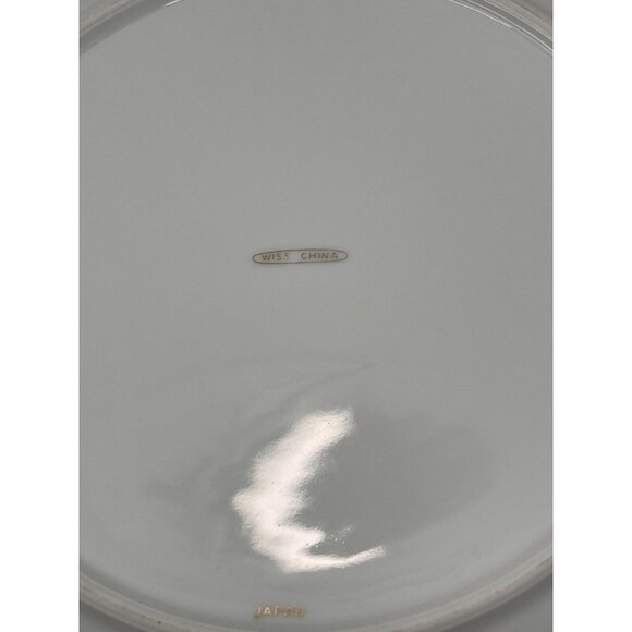 Vintage Wiss China Dinner Plate Gold Floral Trim Japan 10.5" Porcelain Collectib - Picture 4 of 6